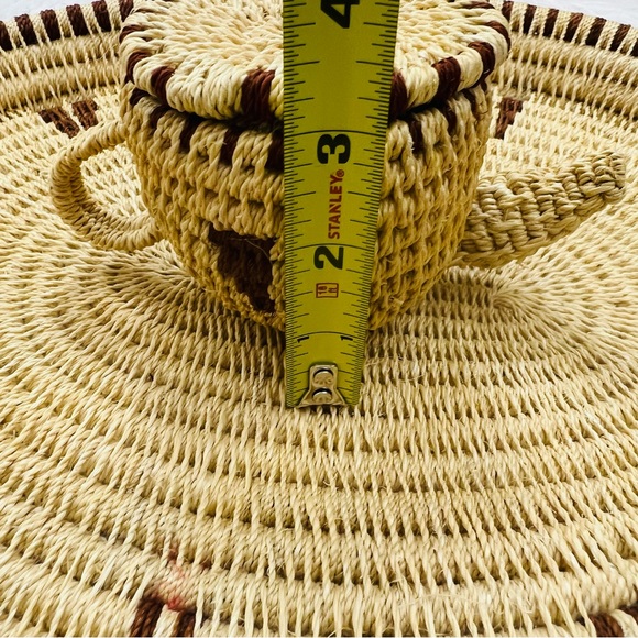 Hand Woven Basket Tray and Coffee/Tea Set - Picture 13 of 14